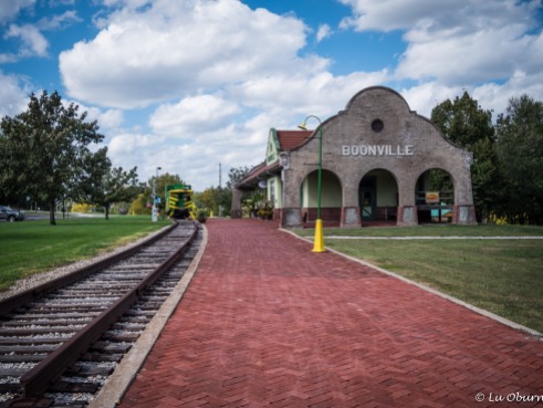 Old railroad station in Boonville, a small community along the Katy Trail.