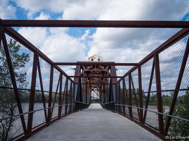 This old bridge no longer crosses the Mighty Missouri.